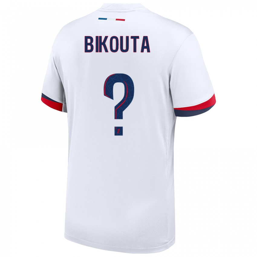 Niño Camiseta Dan-Patrice Bikouta #0 Blanco Azul Rojo 2ª Equipación 2024/25 La Camisa México