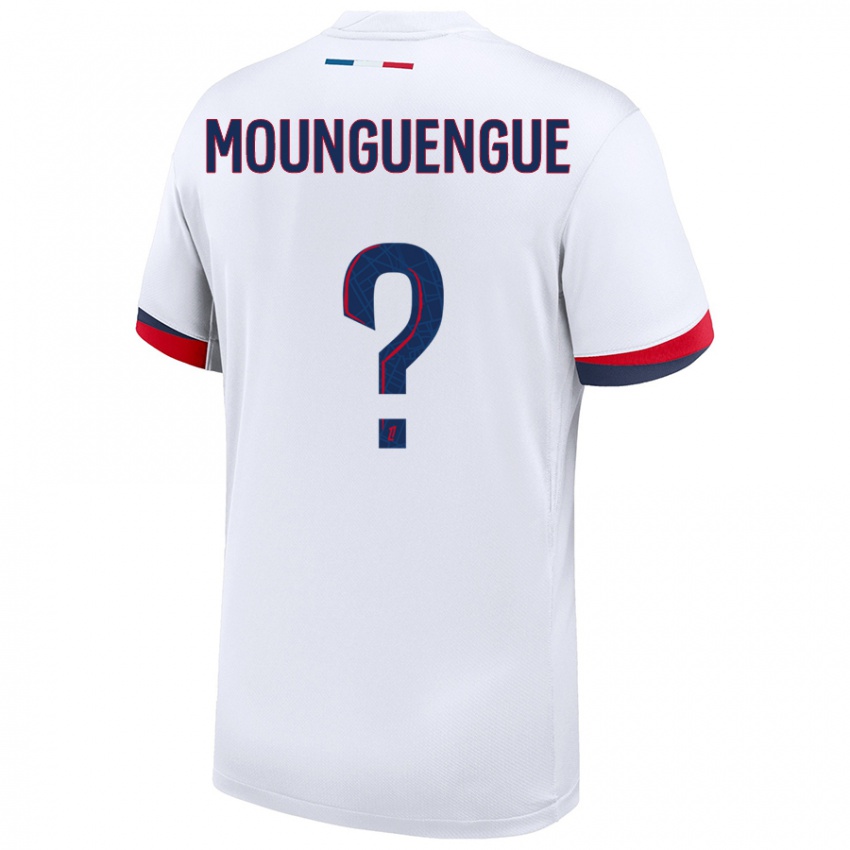 Niño Camiseta Pierre Mounguengue #0 Blanco Azul Rojo 2ª Equipación 2024/25 La Camisa México