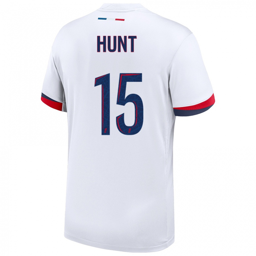 Niño Camiseta Clare Hunt #15 Blanco Azul Rojo 2ª Equipación 2024/25 La Camisa México