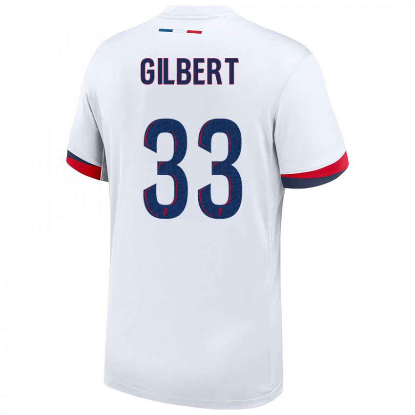 Niño Camiseta Tara Elimbi Gilbert #33 Blanco Azul Rojo 2ª Equipación 2024/25 La Camisa México