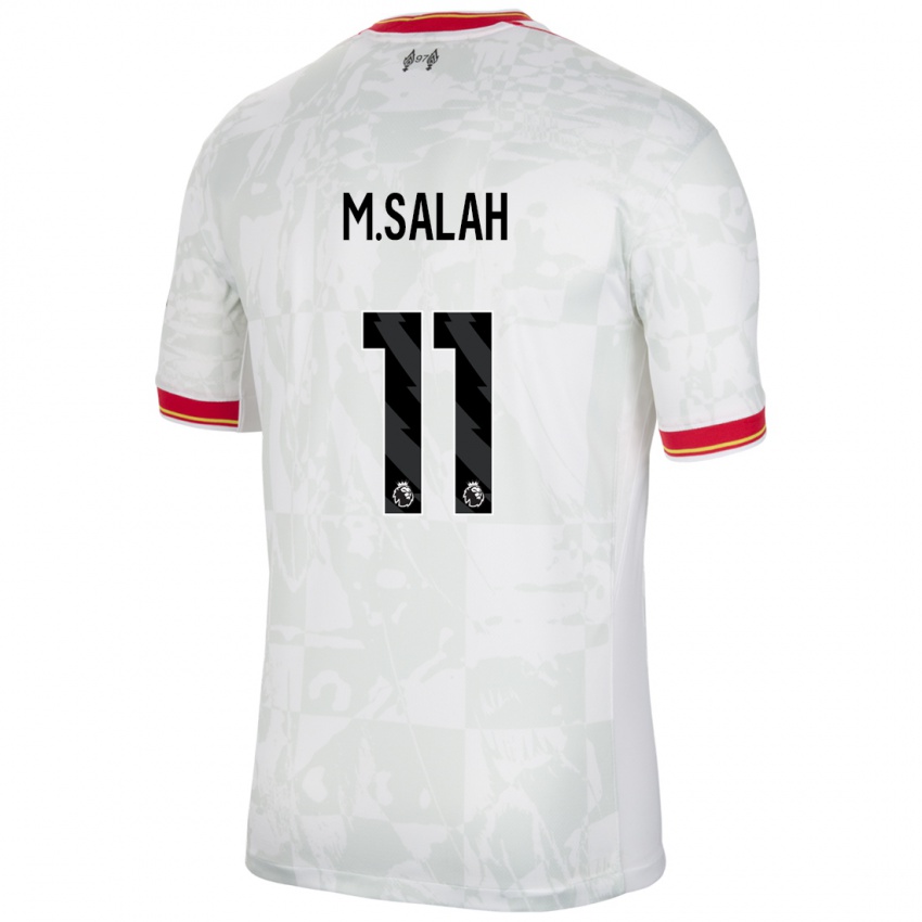 Niño Camiseta Mohamed Salah #11 Blanco Rojo Negro Equipación Tercera 2024/25 La Camisa México