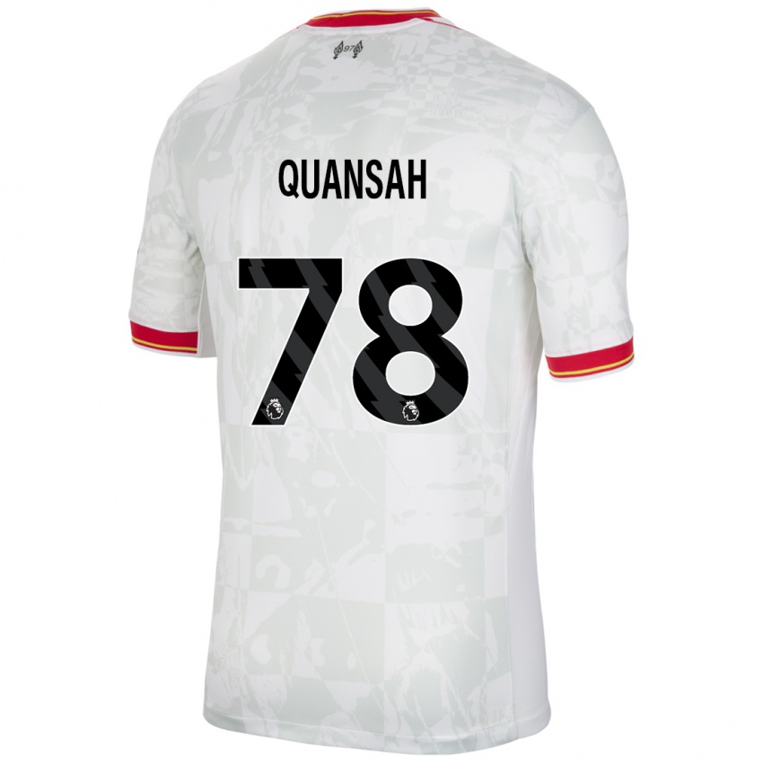 Niño Camiseta Jarell Quansah #78 Blanco Rojo Negro Equipación Tercera 2024/25 La Camisa México