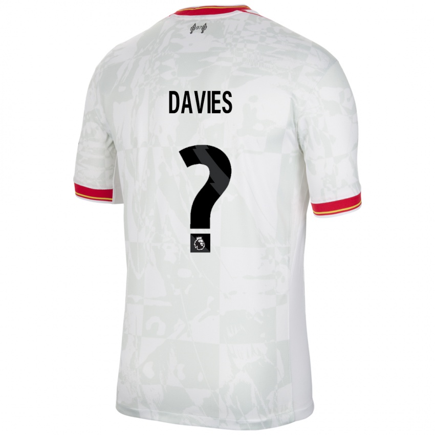 Niño Camiseta Harvey Davies #0 Blanco Rojo Negro Equipación Tercera 2024/25 La Camisa México