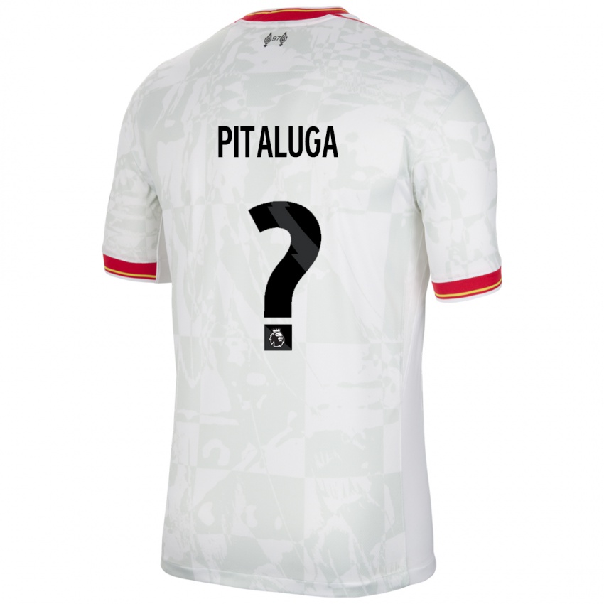 Niño Camiseta Marcelo Pitaluga #0 Blanco Rojo Negro Equipación Tercera 2024/25 La Camisa México