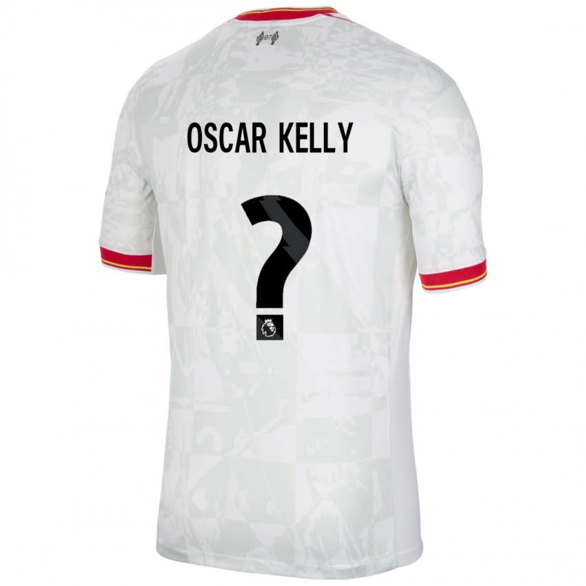 Niño Camiseta Oscar Kelly #0 Blanco Rojo Negro Equipación Tercera 2024/25 La Camisa México