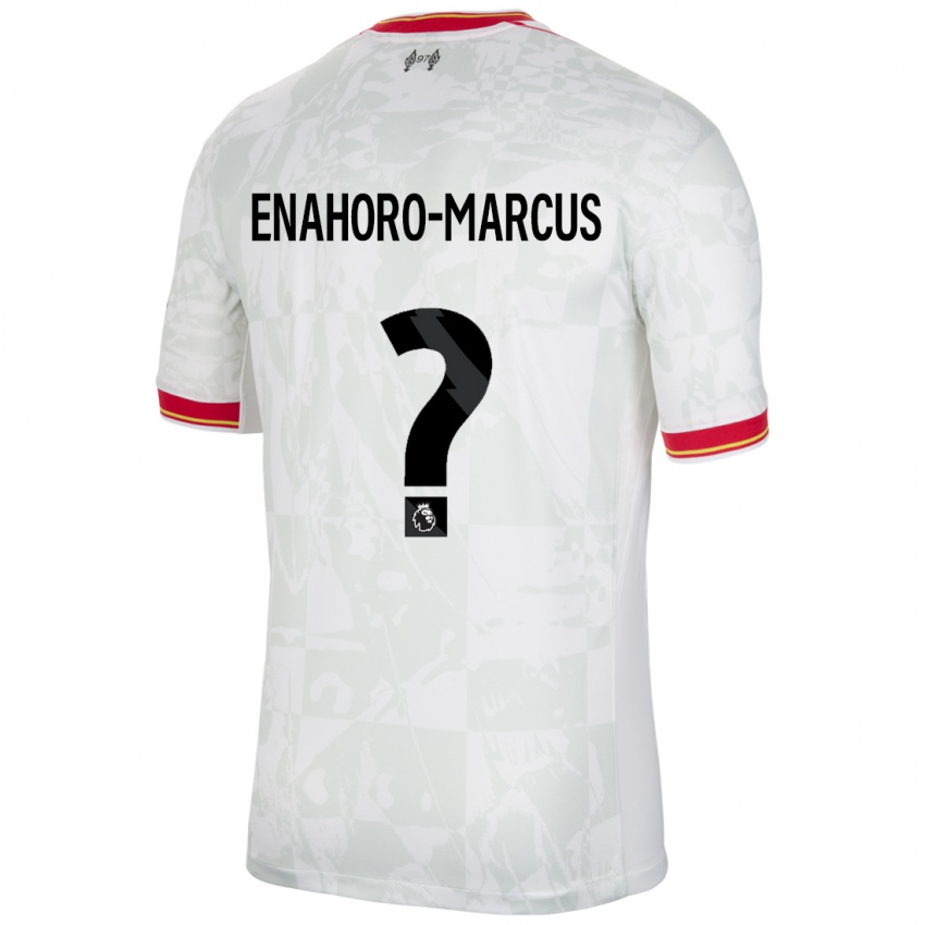 Niño Camiseta Louis Enahoro-Marcus #0 Blanco Rojo Negro Equipación Tercera 2024/25 La Camisa México