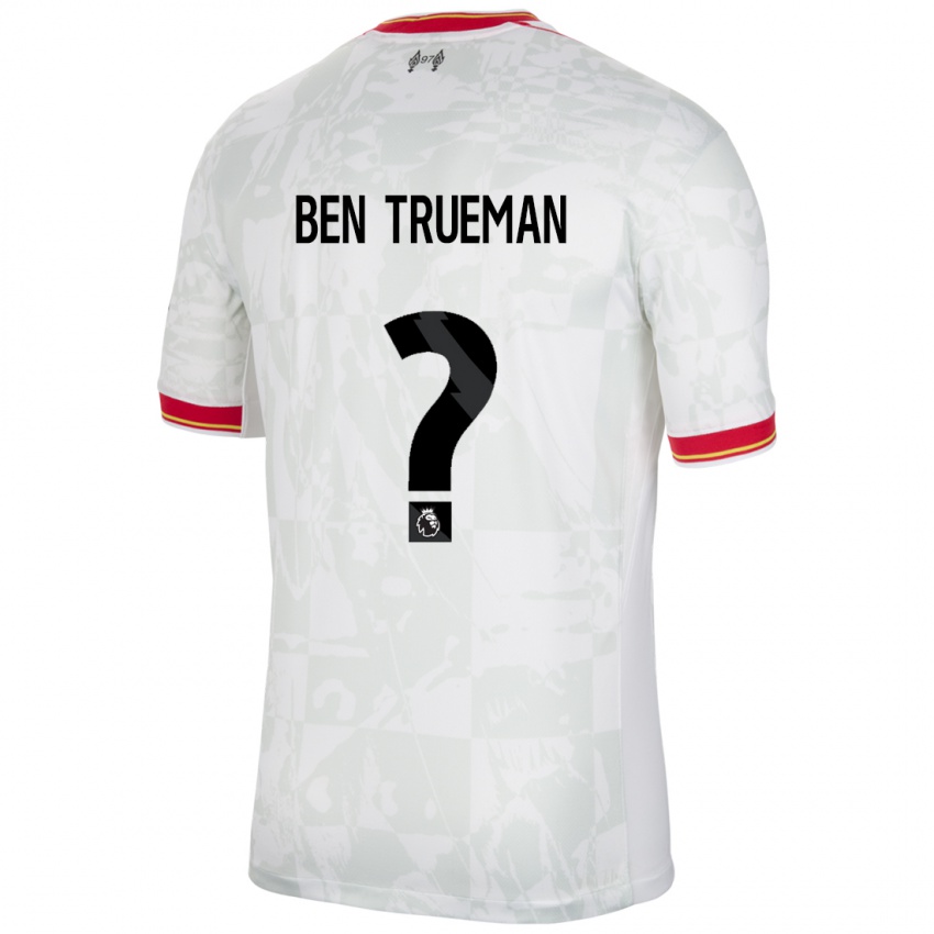 Niño Camiseta Ben Trueman #0 Blanco Rojo Negro Equipación Tercera 2024/25 La Camisa México