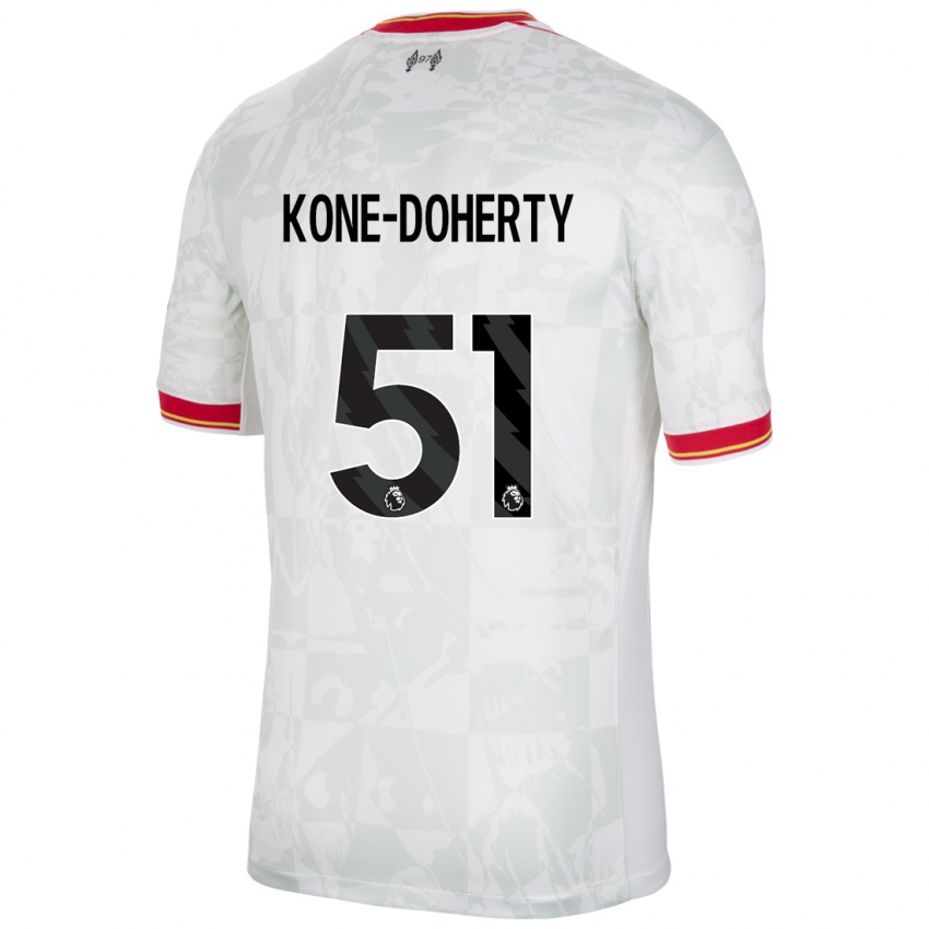 Niño Camiseta Trent Kone-Doherty #51 Blanco Rojo Negro Equipación Tercera 2024/25 La Camisa México