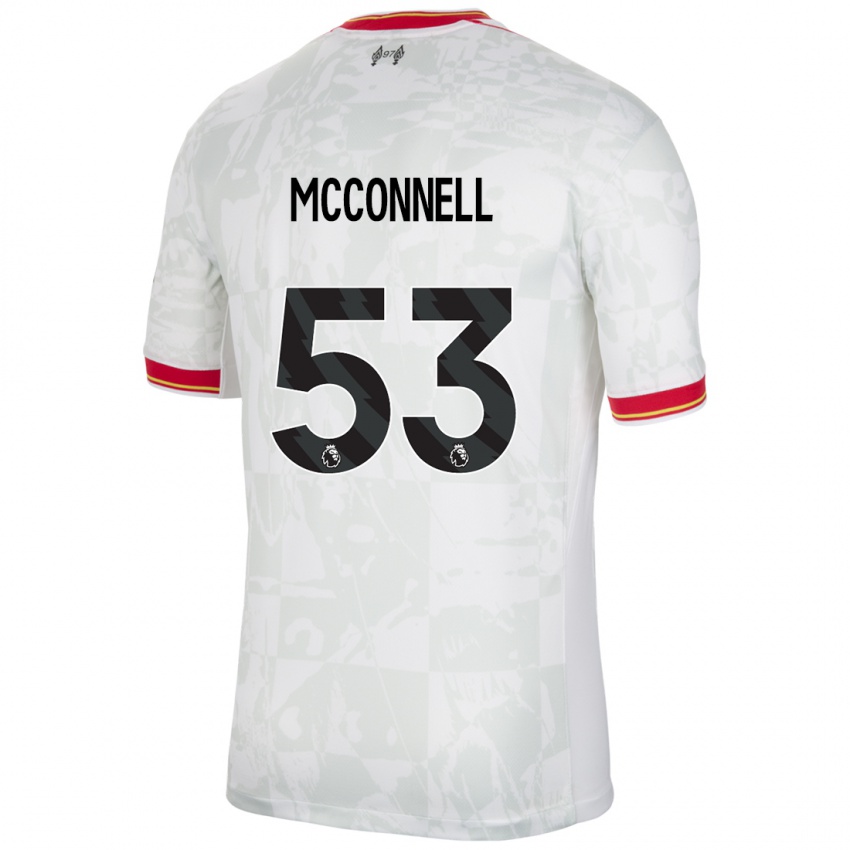 Niño Camiseta James Mcconnell #53 Blanco Rojo Negro Equipación Tercera 2024/25 La Camisa México