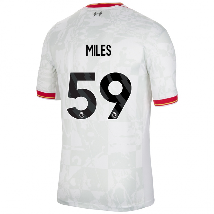 Niño Camiseta Terence Miles #59 Blanco Rojo Negro Equipación Tercera 2024/25 La Camisa México