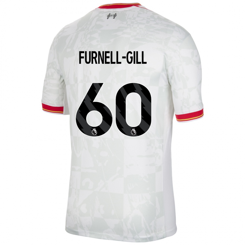 Niño Camiseta Luca Furnell-Gill #60 Blanco Rojo Negro Equipación Tercera 2024/25 La Camisa México