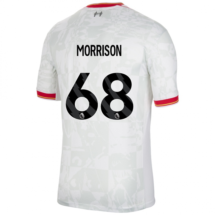 Niño Camiseta Kieran Morrison #68 Blanco Rojo Negro Equipación Tercera 2024/25 La Camisa México