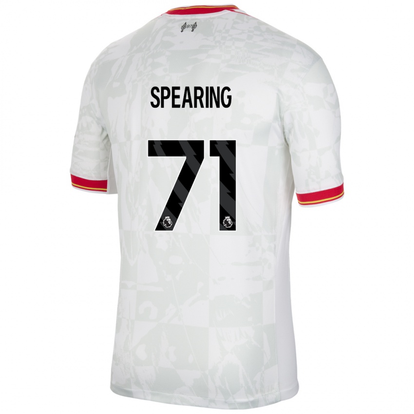 Niño Camiseta Jay Spearing #71 Blanco Rojo Negro Equipación Tercera 2024/25 La Camisa México