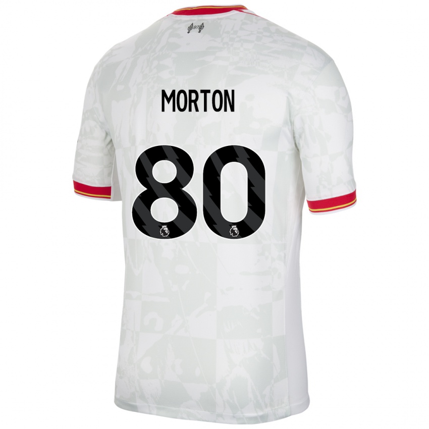 Niño Camiseta Tyler Morton #80 Blanco Rojo Negro Equipación Tercera 2024/25 La Camisa México