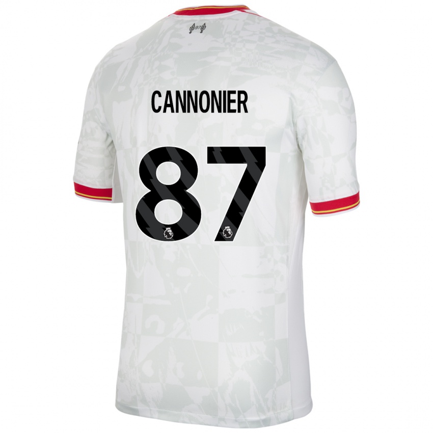 Niño Camiseta Oakley Cannonier #87 Blanco Rojo Negro Equipación Tercera 2024/25 La Camisa México