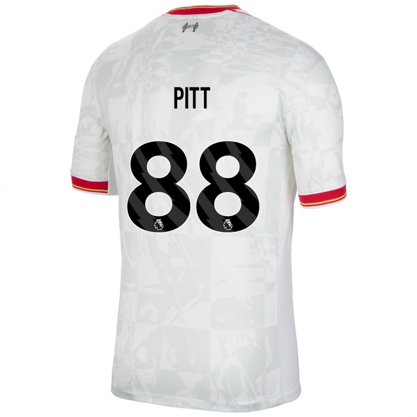 Niño Camiseta Lucas Pitt #88 Blanco Rojo Negro Equipación Tercera 2024/25 La Camisa México