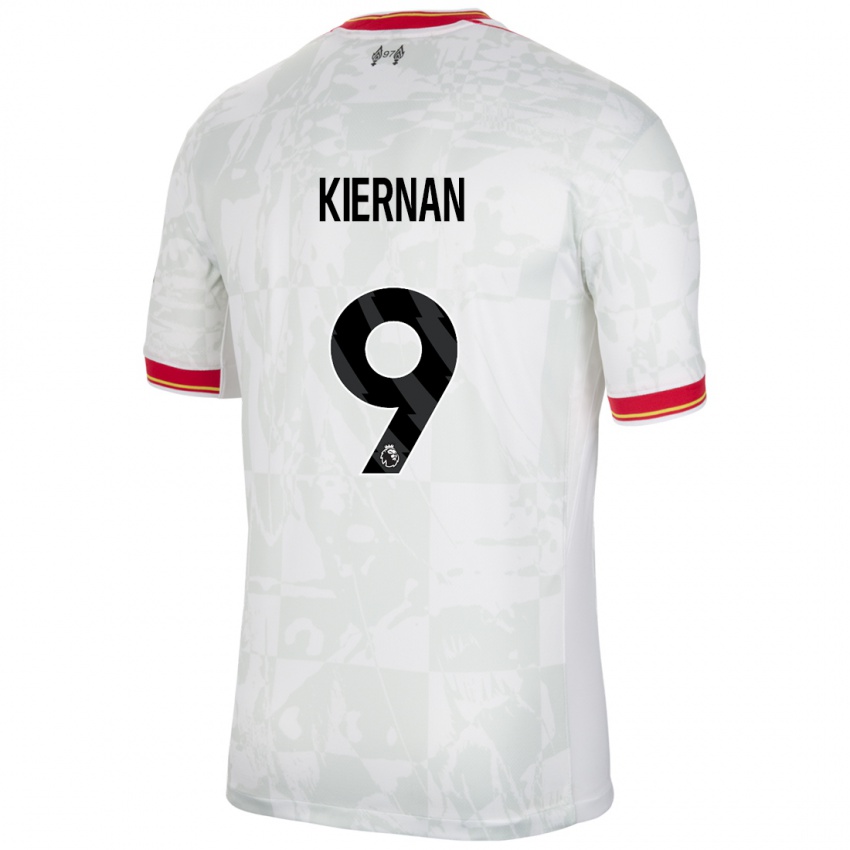 Niño Camiseta Leanne Kiernan #9 Blanco Rojo Negro Equipación Tercera 2024/25 La Camisa México