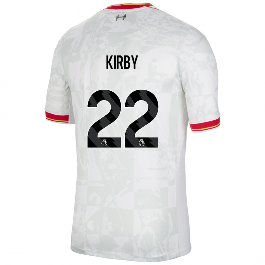 Niño Camiseta Faye Kirby #22 Blanco Rojo Negro Equipación Tercera 2024/25 La Camisa México