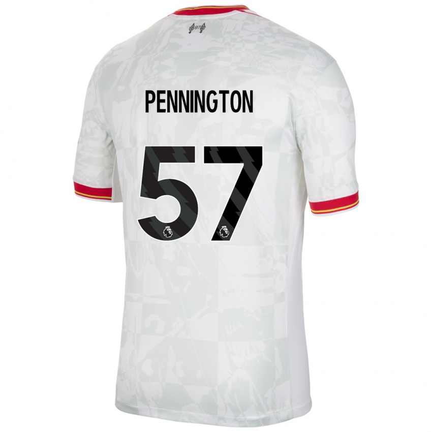 Niño Camiseta Cody Pennington #57 Blanco Rojo Negro Equipación Tercera 2024/25 La Camisa México