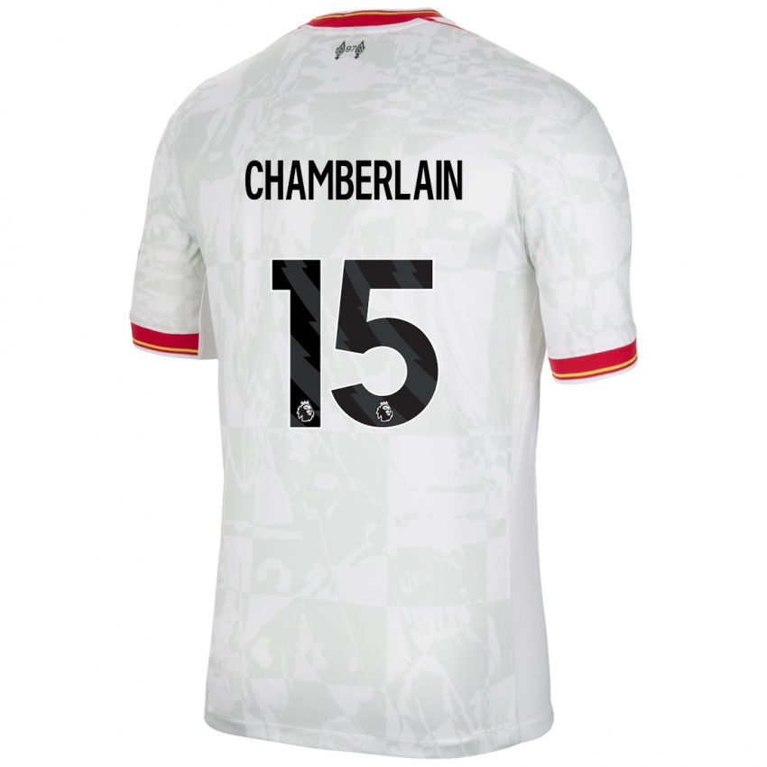 Niño Camiseta Alex Oxlade Chamberlain #15 Blanco Rojo Negro Equipación Tercera 2024/25 La Camisa México