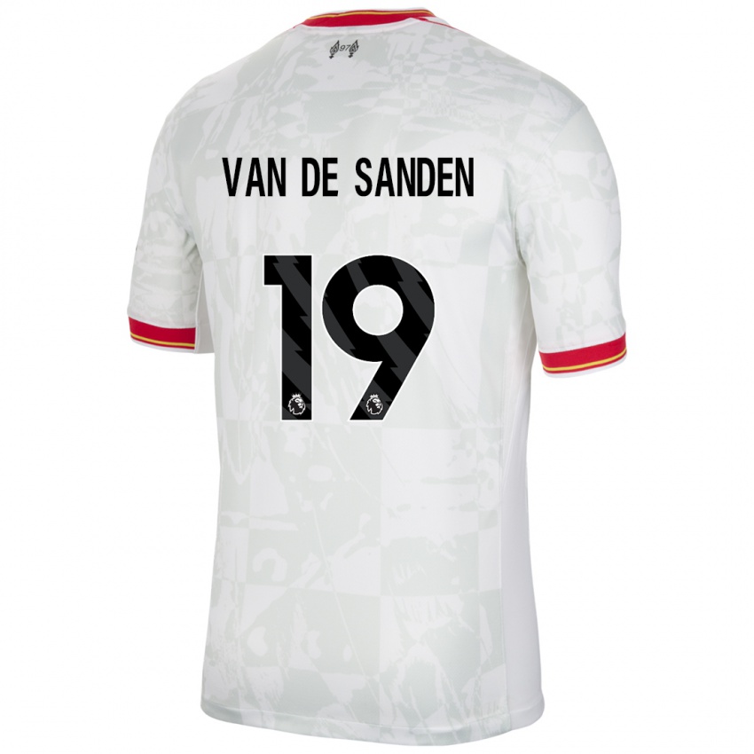 Niño Camiseta Shanice Van De Sanden #19 Blanco Rojo Negro Equipación Tercera 2024/25 La Camisa México