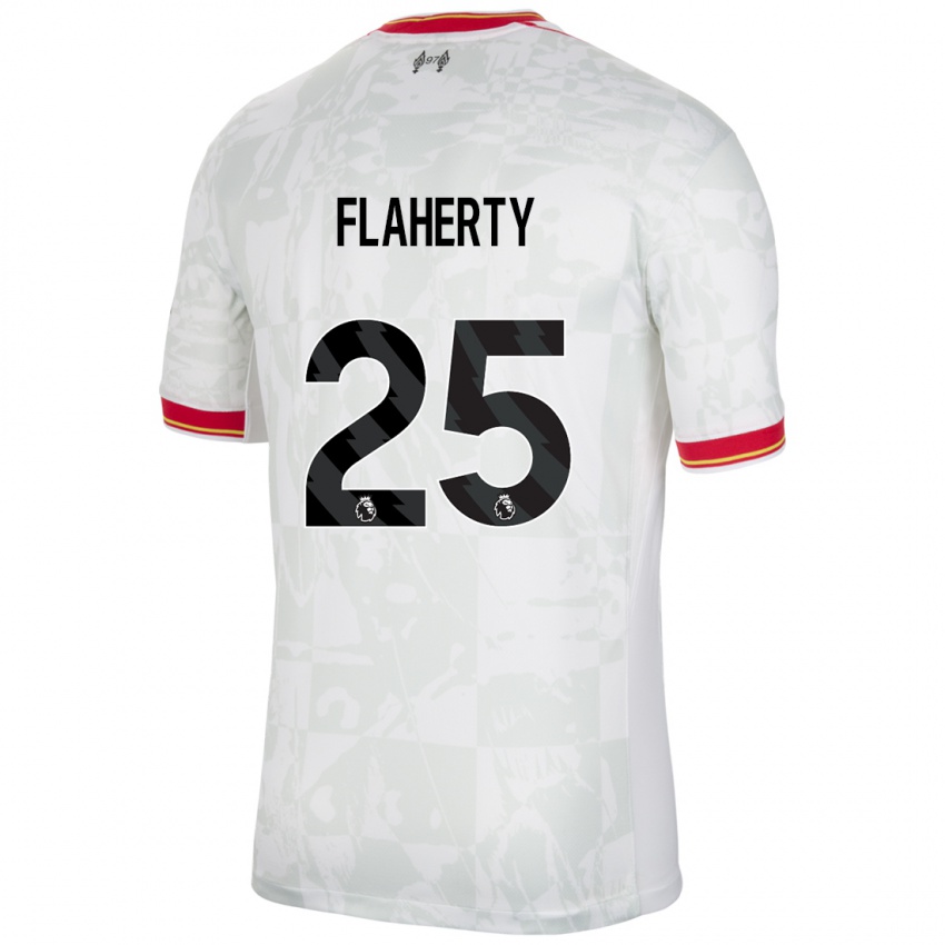 Niño Camiseta Gilly Flaherty #25 Blanco Rojo Negro Equipación Tercera 2024/25 La Camisa México