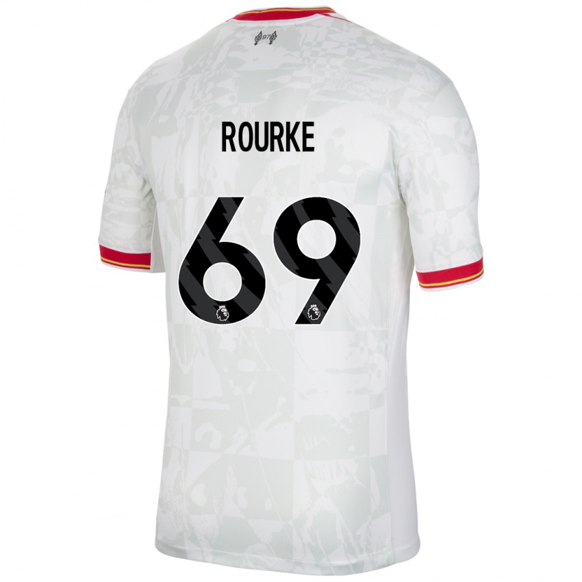 Niño Camiseta Fidel O'rourke #69 Blanco Rojo Negro Equipación Tercera 2024/25 La Camisa México