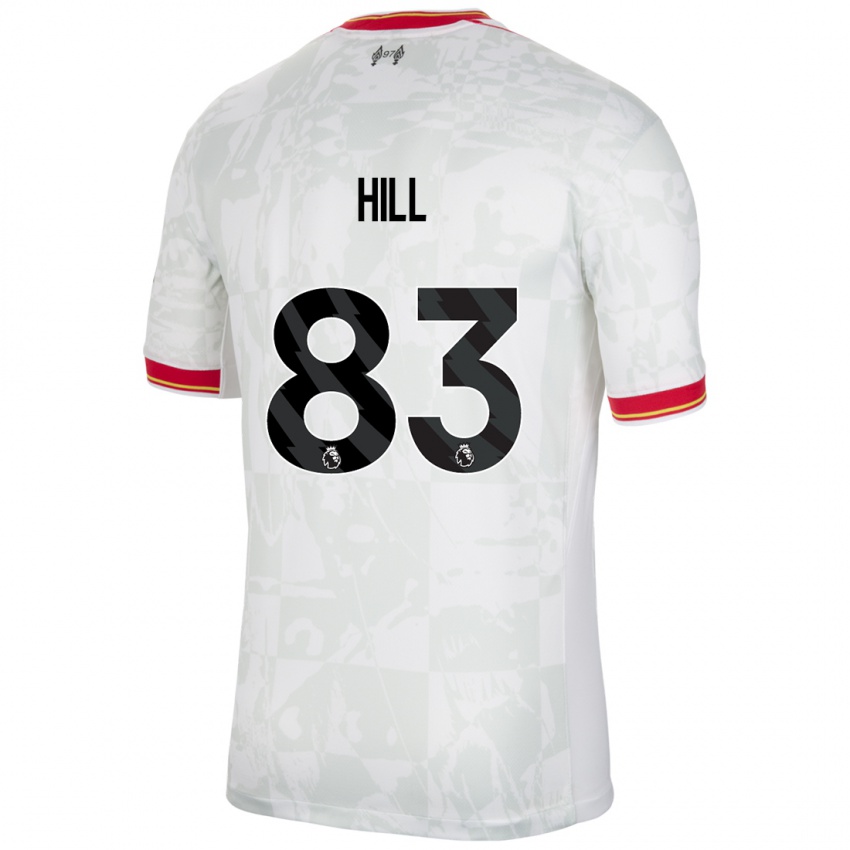 Niño Camiseta Thomas Hill #83 Blanco Rojo Negro Equipación Tercera 2024/25 La Camisa México