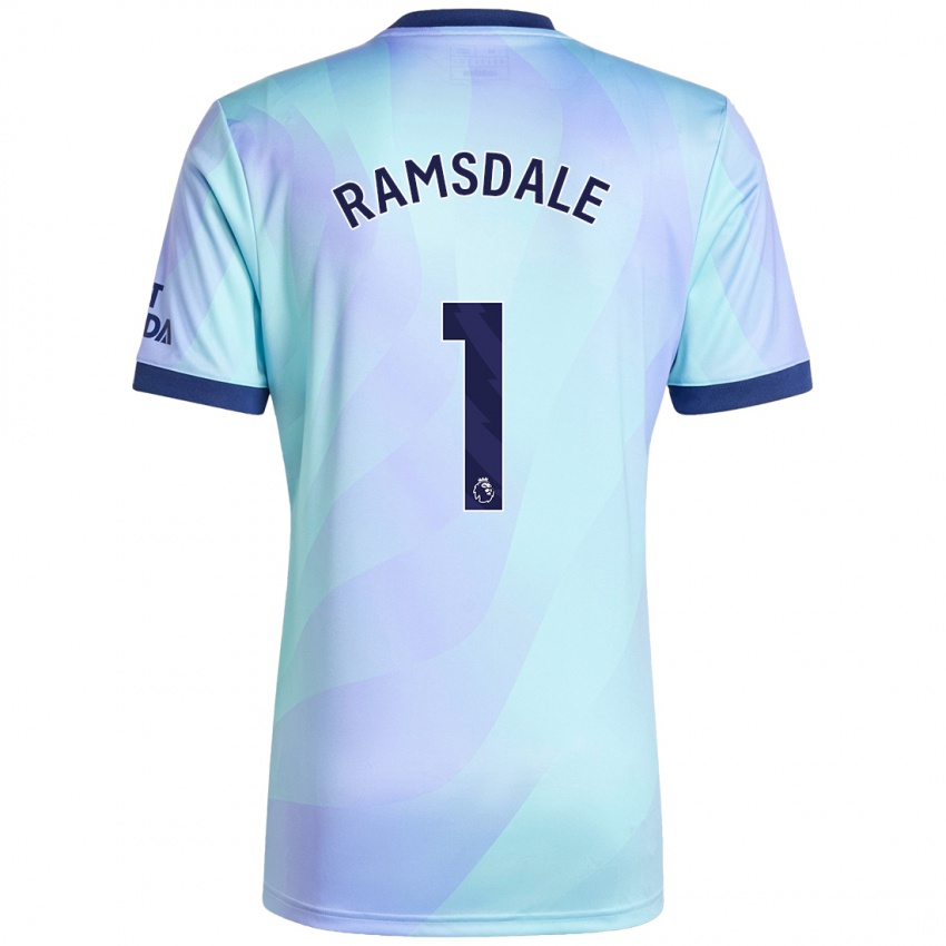 Niño Camiseta Aaron Ramsdale #1 Agua Equipación Tercera 2024/25 La Camisa México