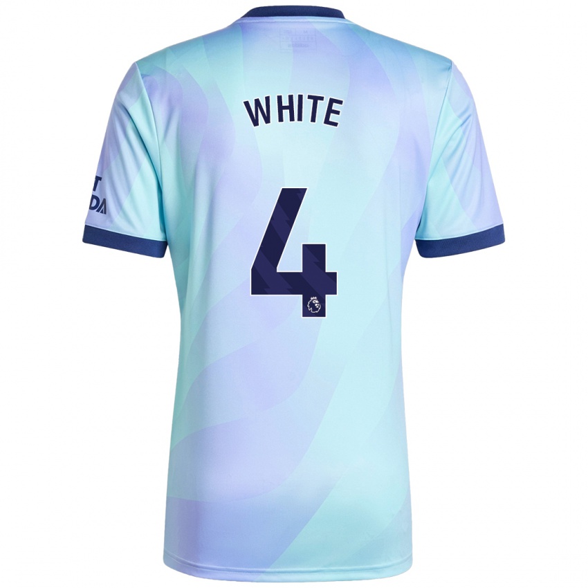 Niño Camiseta Ben White #4 Agua Equipación Tercera 2024/25 La Camisa México