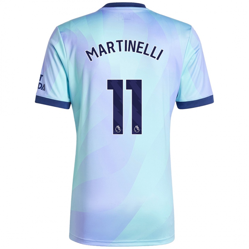 Niño Camiseta Gabriel Martinelli #11 Agua Equipación Tercera 2024/25 La Camisa México