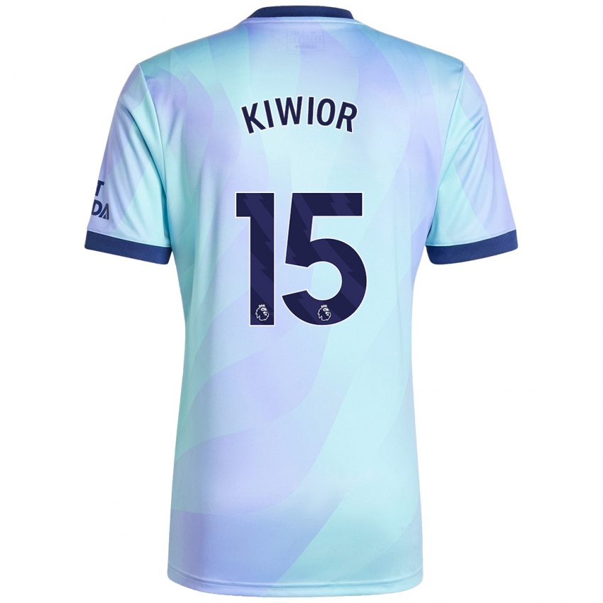 Niño Camiseta Jakub Kiwior #15 Agua Equipación Tercera 2024/25 La Camisa México