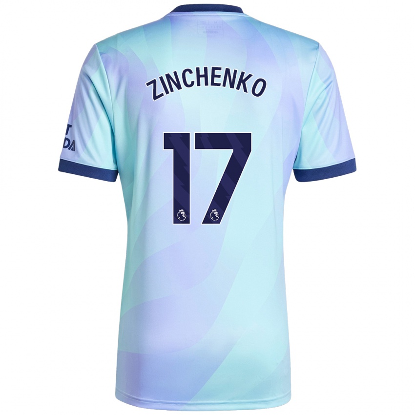 Niño Camiseta Oleksandr Zinchenko #17 Agua Equipación Tercera 2024/25 La Camisa México