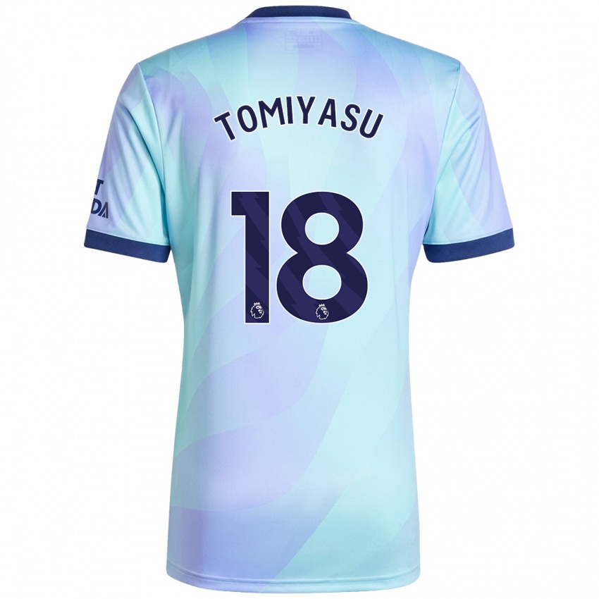 Niño Camiseta Takehiro Tomiyasu #18 Agua Equipación Tercera 2024/25 La Camisa México