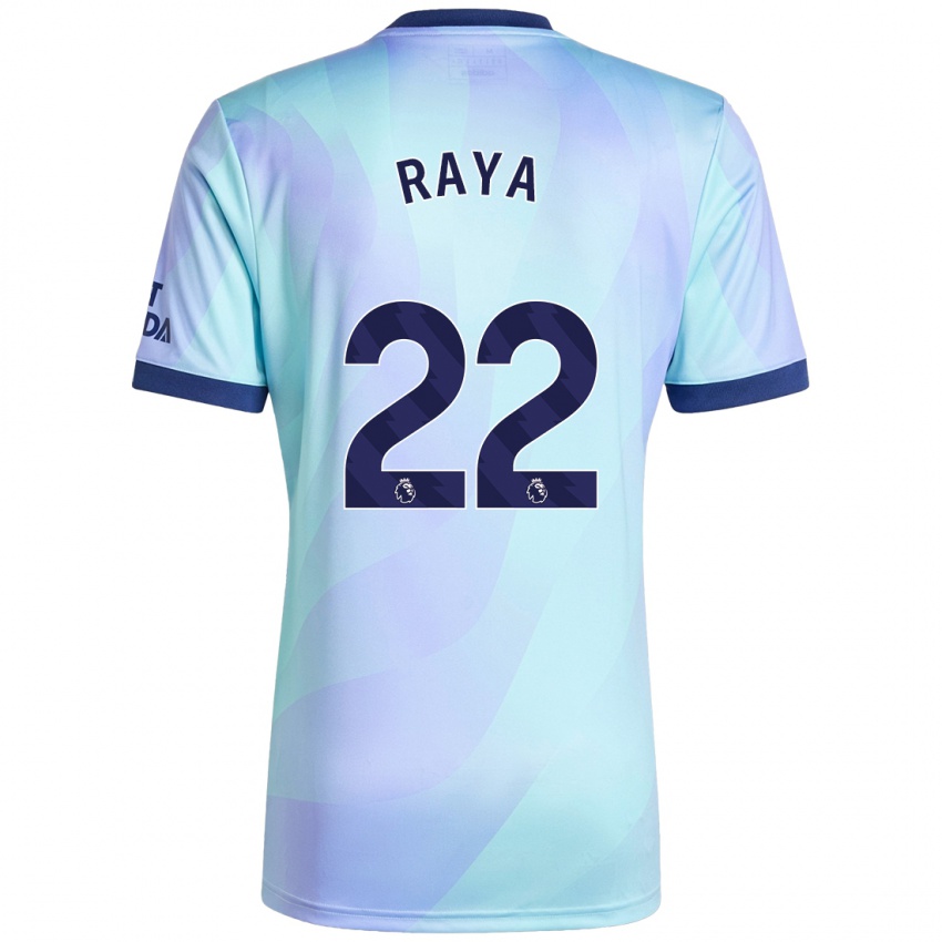 Niño Camiseta David Raya #22 Agua Equipación Tercera 2024/25 La Camisa México