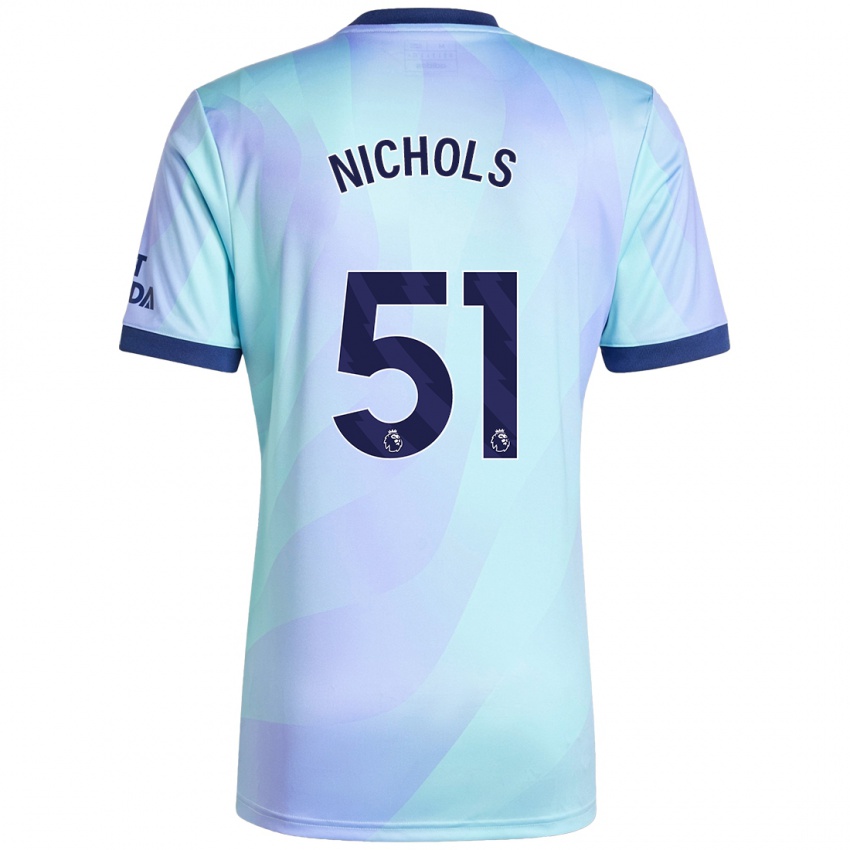 Niño Camiseta Josh Nichols #51 Agua Equipación Tercera 2024/25 La Camisa México