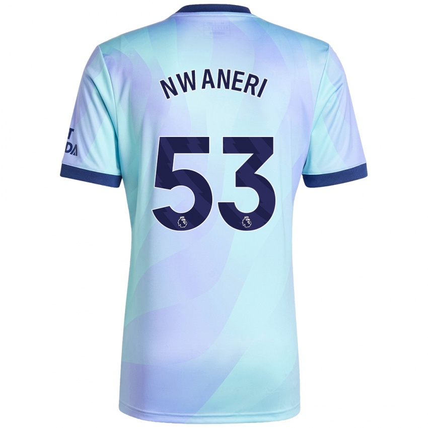 Niño Camiseta Ethan Nwaneri #53 Agua Equipación Tercera 2024/25 La Camisa México