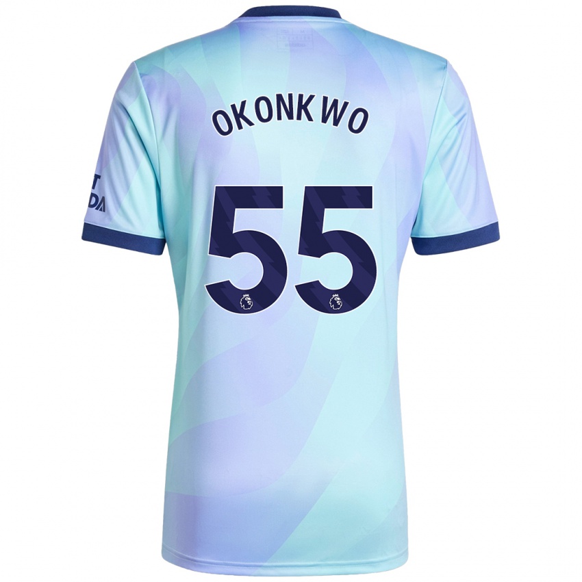 Niño Camiseta Brian Okonkwo #55 Agua Equipación Tercera 2024/25 La Camisa México