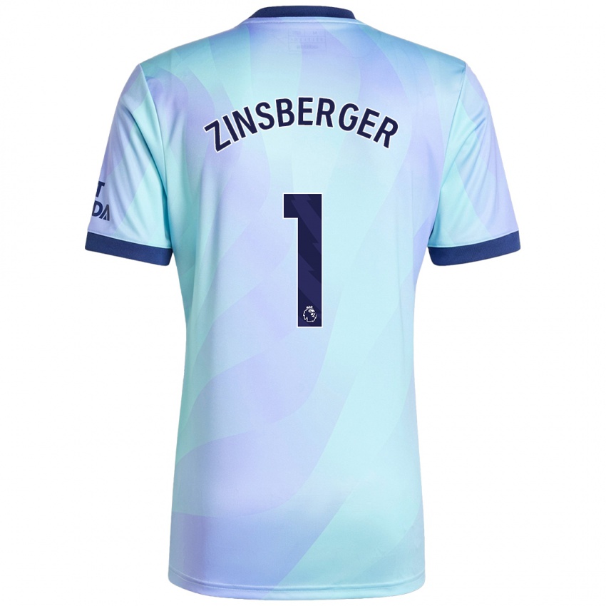 Niño Camiseta Manuela Zinsberger #1 Agua Equipación Tercera 2024/25 La Camisa México