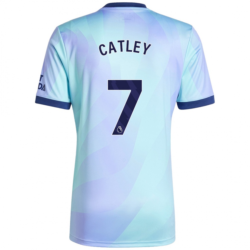 Niño Camiseta Stephanie Catley #7 Agua Equipación Tercera 2024/25 La Camisa México