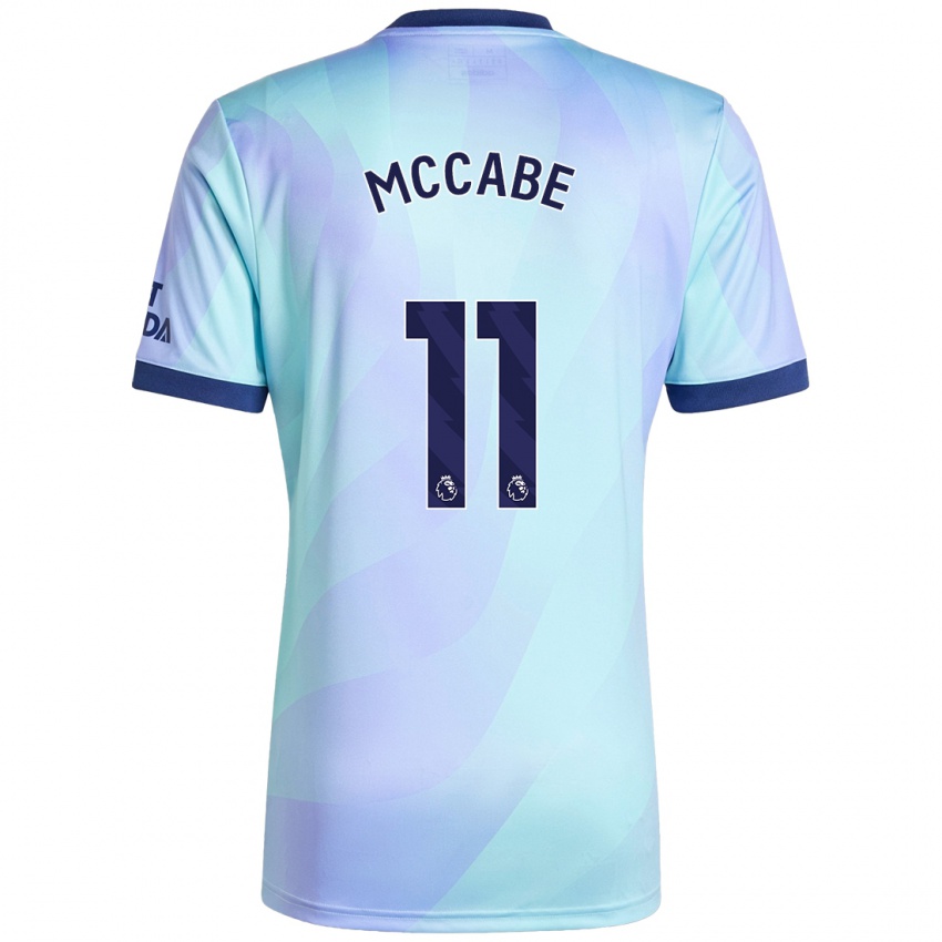 Niño Camiseta Katie Mccabe #11 Agua Equipación Tercera 2024/25 La Camisa México