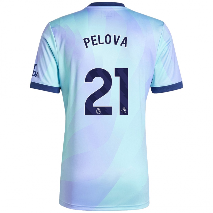 Niño Camiseta Victoria Pelova #21 Agua Equipación Tercera 2024/25 La Camisa México