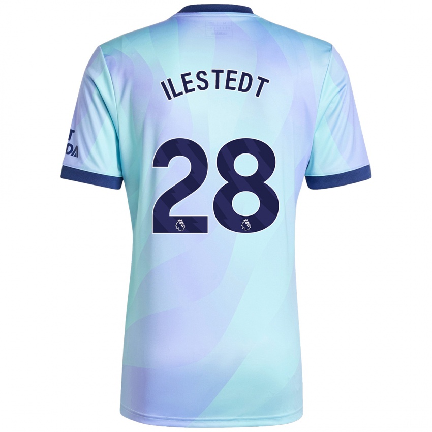 Niño Camiseta Amanda Ilestedt #28 Agua Equipación Tercera 2024/25 La Camisa México