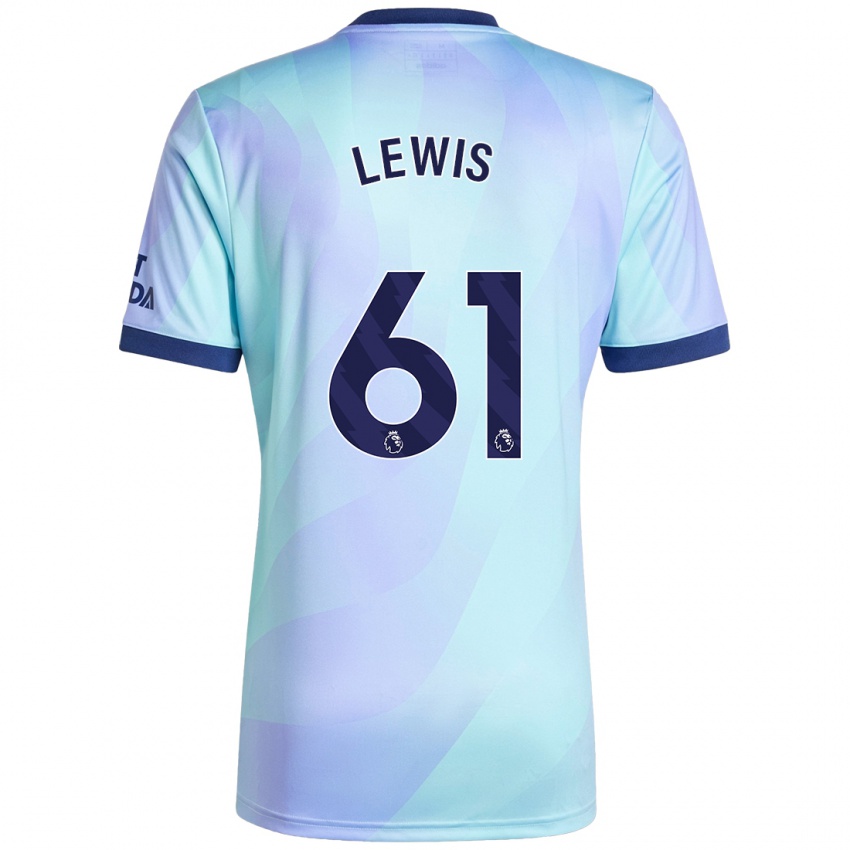 Niño Camiseta George Lewis #61 Agua Equipación Tercera 2024/25 La Camisa México