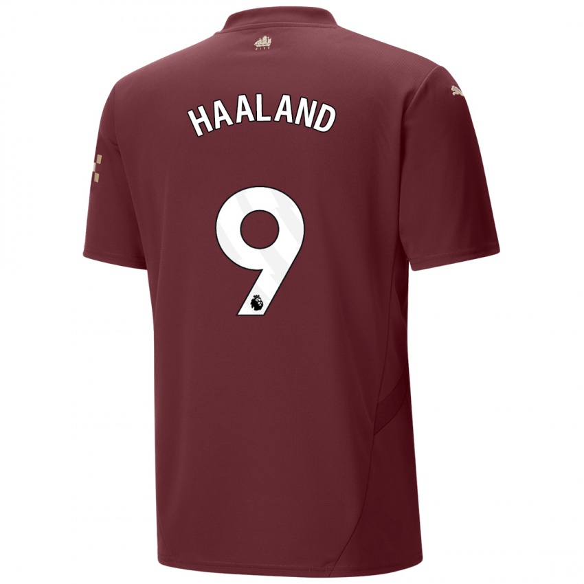 Niño Camiseta Erling Haaland #9 Granate Equipación Tercera 2024/25 La Camisa México