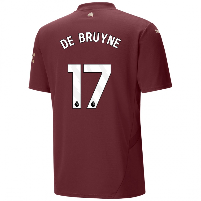 Niño Camiseta Kevin De Bruyne #17 Granate Equipación Tercera 2024/25 La Camisa México