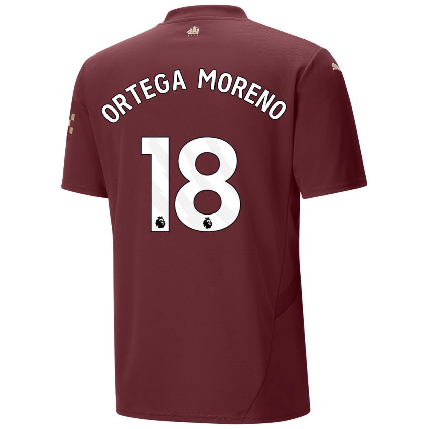 Niño Camiseta Stefan Ortega Moreno #18 Granate Equipación Tercera 2024/25 La Camisa México