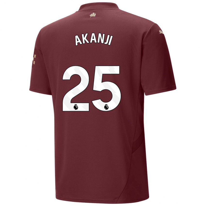 Niño Camiseta Manuel Akanji #25 Granate Equipación Tercera 2024/25 La Camisa México