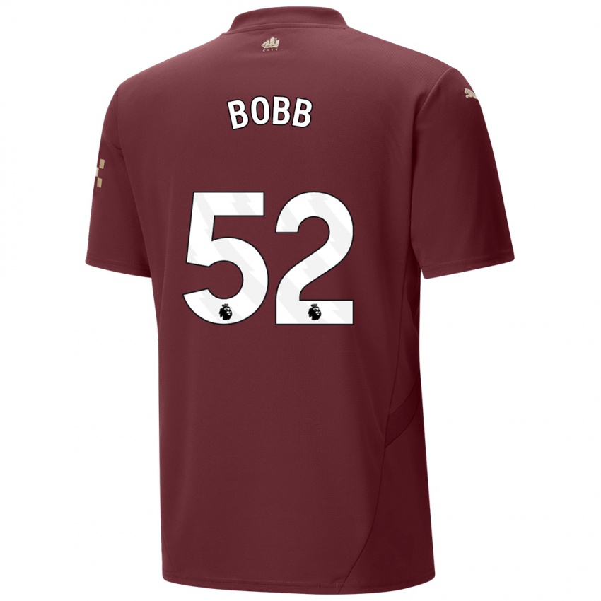 Niño Camiseta Oscar Bobb #52 Granate Equipación Tercera 2024/25 La Camisa México