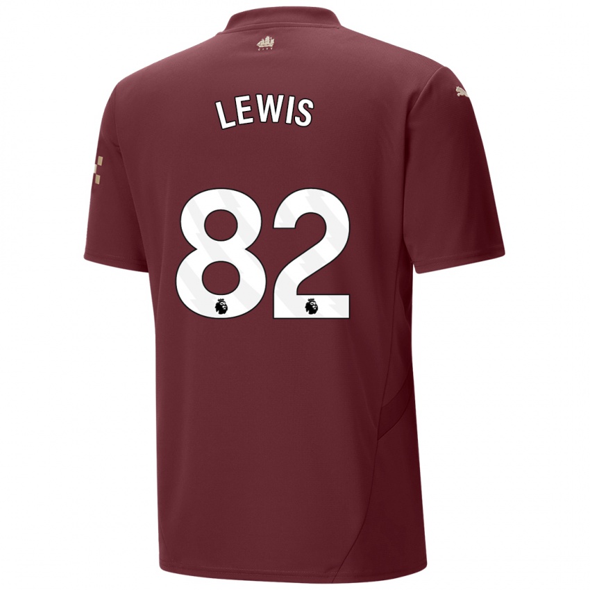 Niño Camiseta Rico Lewis #82 Granate Equipación Tercera 2024/25 La Camisa México